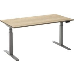 Zit-sta-bureau ceha ade2plme188q9006rew eiken wit melamine, metaal