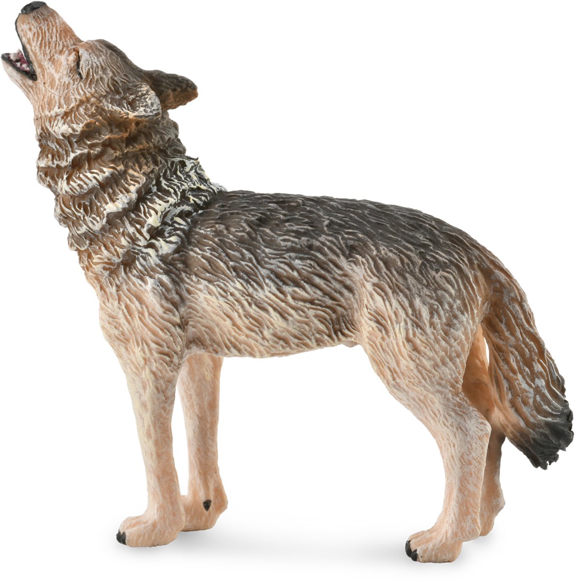 Collecta figurine - huilende wolf - (m) - wilde dieren - handgeschilderd - miniatuur