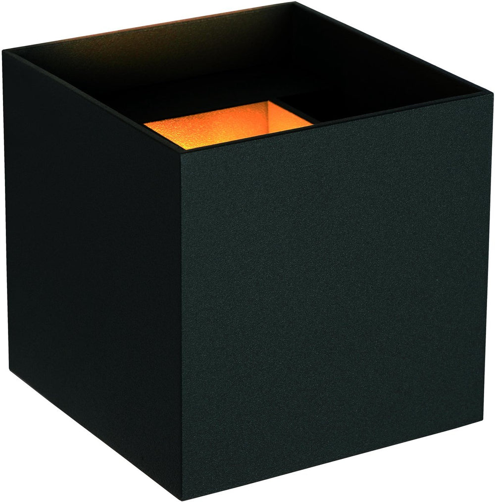 Lucide axi - wandspot wandlamp badkamer - led - 2x7w 2700k - ip54 - verstelbare stralingshoek - zwart