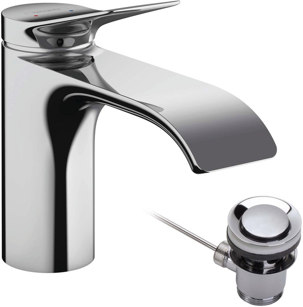 Hansgrohe vivenis ééngreeps wastafelmengkraan 80 met pop-up trekwaste chroom
