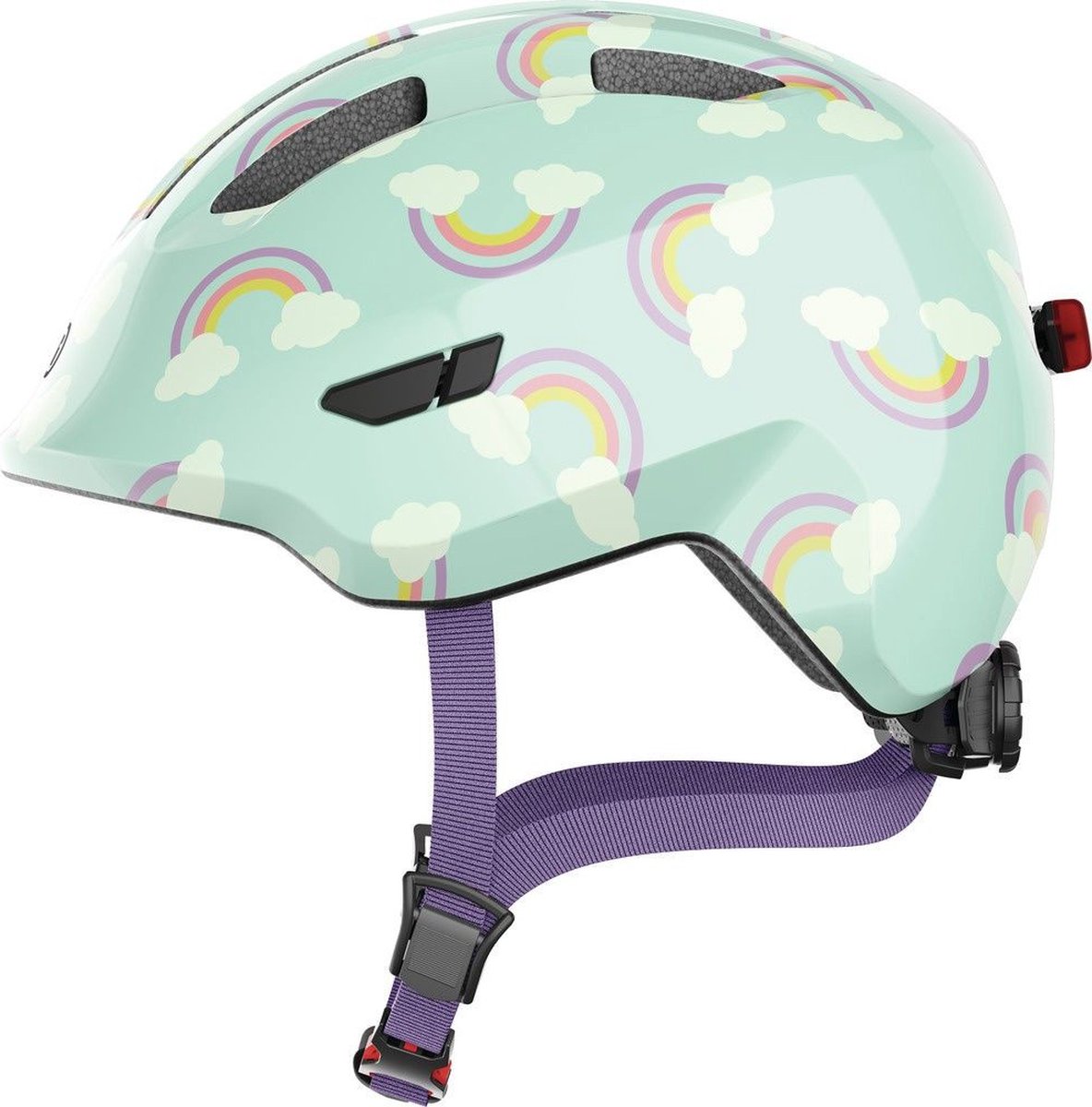 Abus Helm Smiley 3.0 LED blauw regenboog M 50-55cm