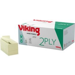 Handdoek viking papier v-vouw groen 100% gerecycled 15 x 250 stuks