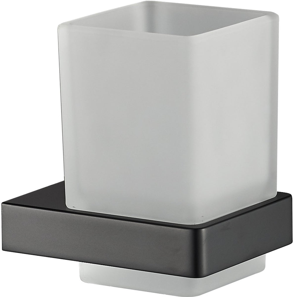 Plieger altea glashouder – bekerhouder badkamer - wandmontage – matzwart