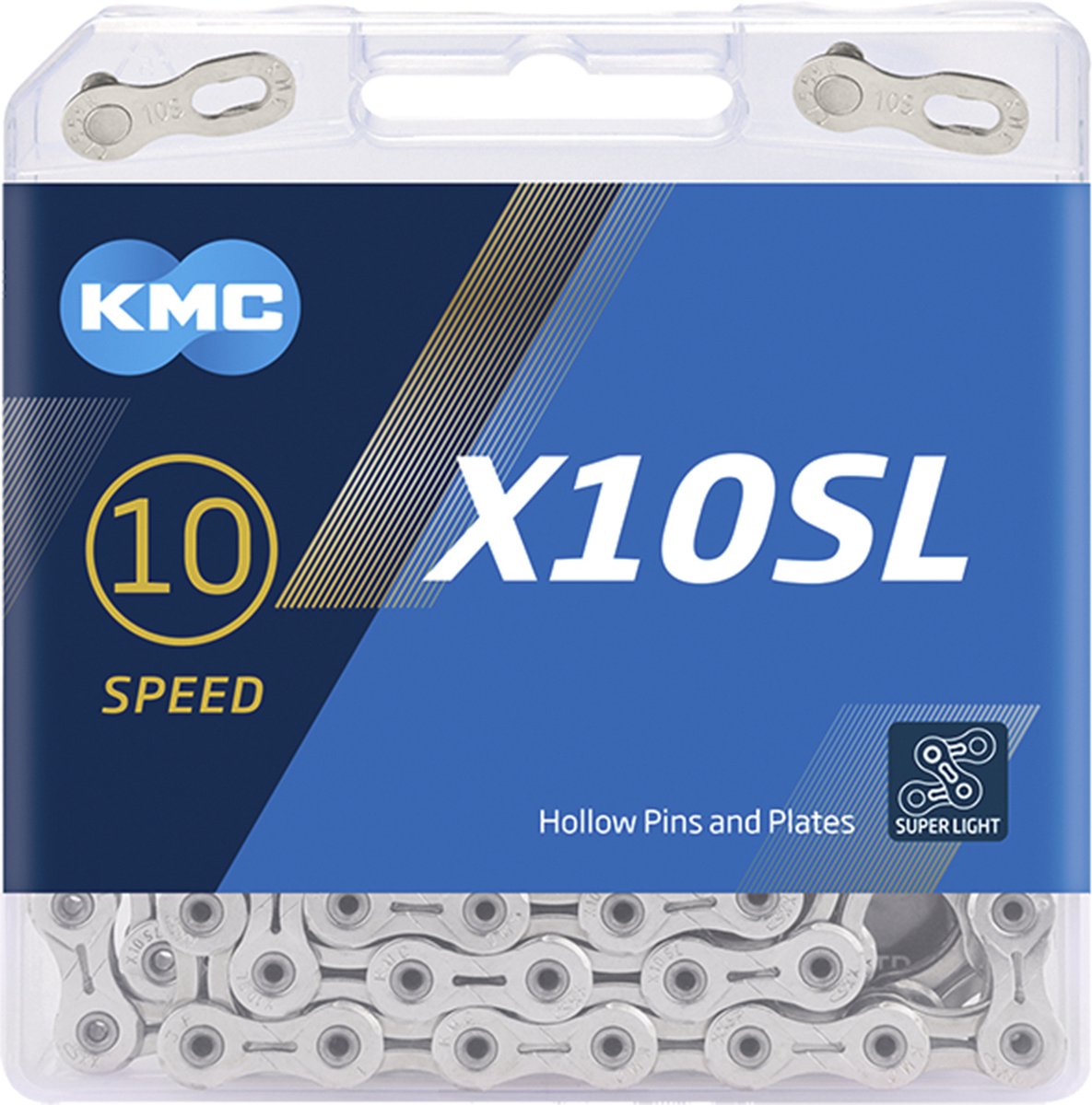 KMC X10SL Zilveren Super Light Fietsketting