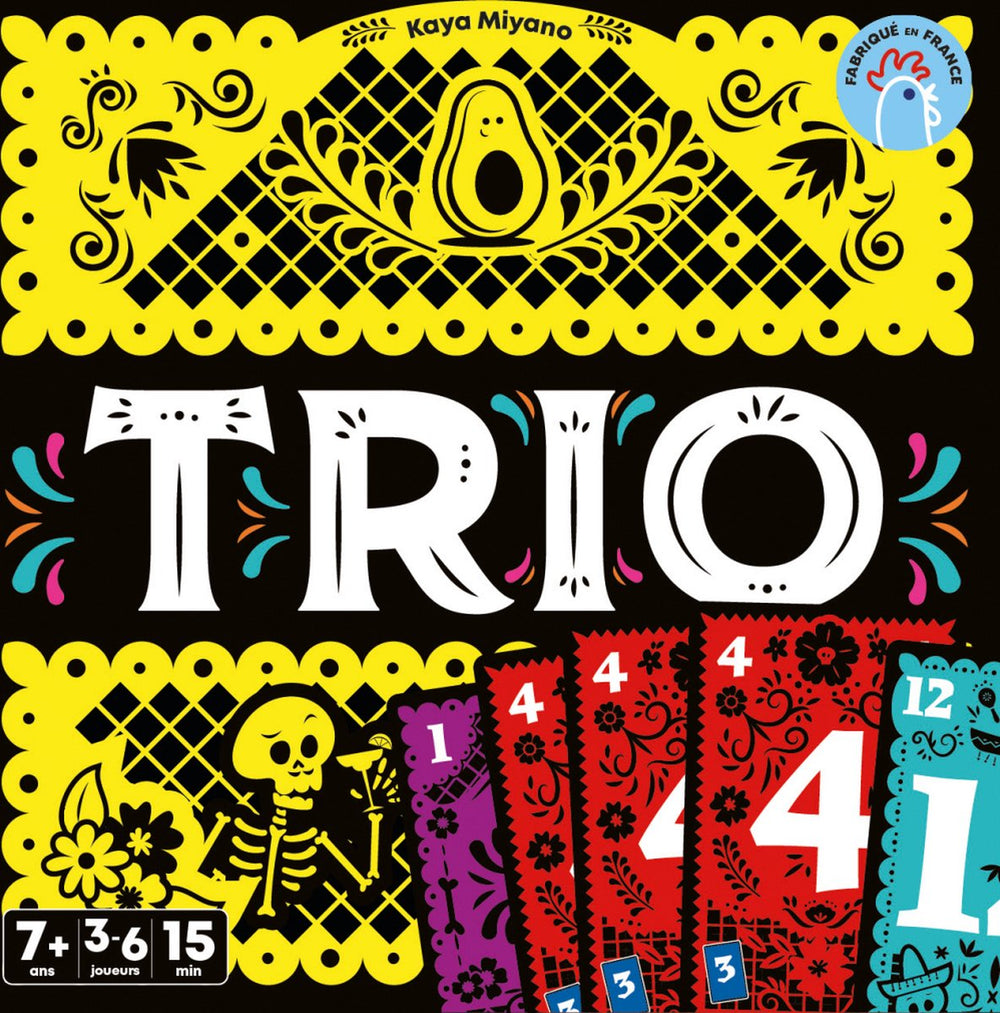 Asmodee trio, kaartspel, aftrekken, 7 jaar, familiespel