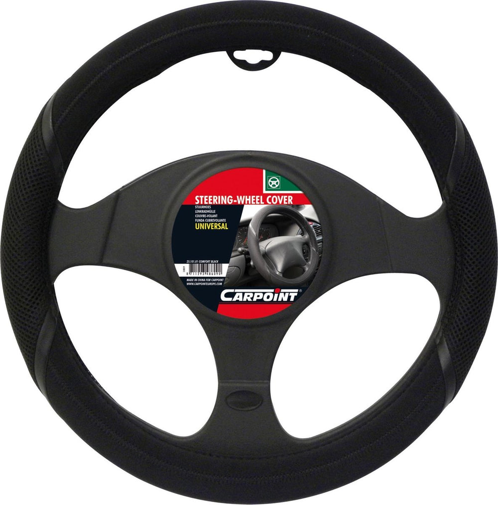 Carpoint stuurhoes auto comfort - zwart - voor sturen met een diameter van 37-39 cm