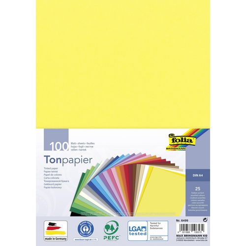 Gekleurd papier folia 6499 papier kleurenassortiment