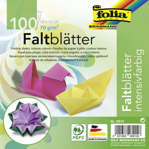 Gekleurd papier folia 8915 papier kleurenassortiment