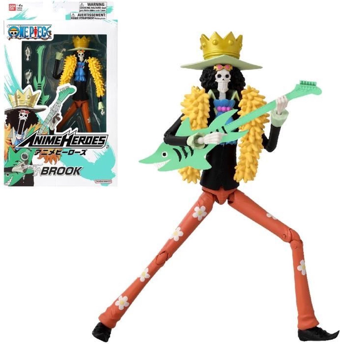 Bandai - anime heroes - one piece - anime heroes figuur 17 cm - brook - 37006
