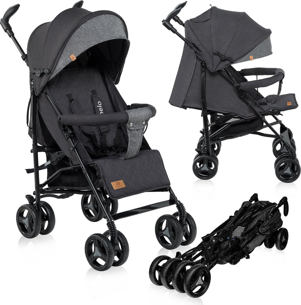 Lionelo irma - buggy - wandelwagen - duurzame en lichte 7kg kinderwagen - geschikt voor kinderen tot 15 kg - geveerde wielen - 360° - van 6 maanden tot 5 jaar - opbergmand - verstelbare handgreep - snel inklapsysteem - compact formaat - muskietennet