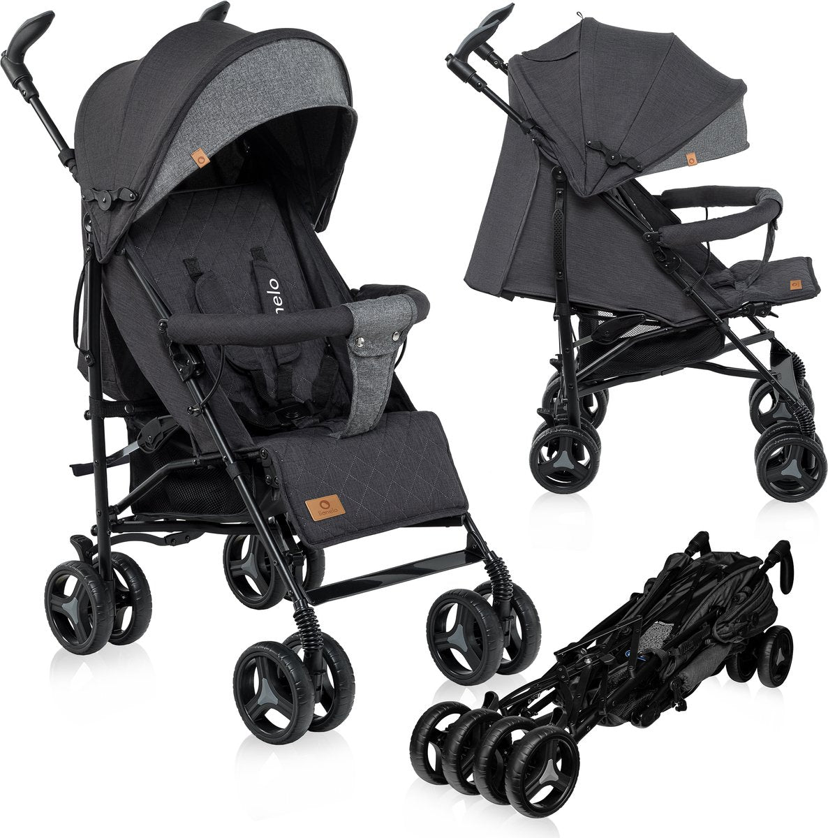 Lionelo irma - buggy - wandelwagen - duurzame en lichte 7kg kinderwagen - geschikt voor kinderen tot 15 kg - geveerde wielen - 360° - van 6 maanden tot 5 jaar - opbergmand - verstelbare handgreep - snel inklapsysteem - compact formaat - muskietennet