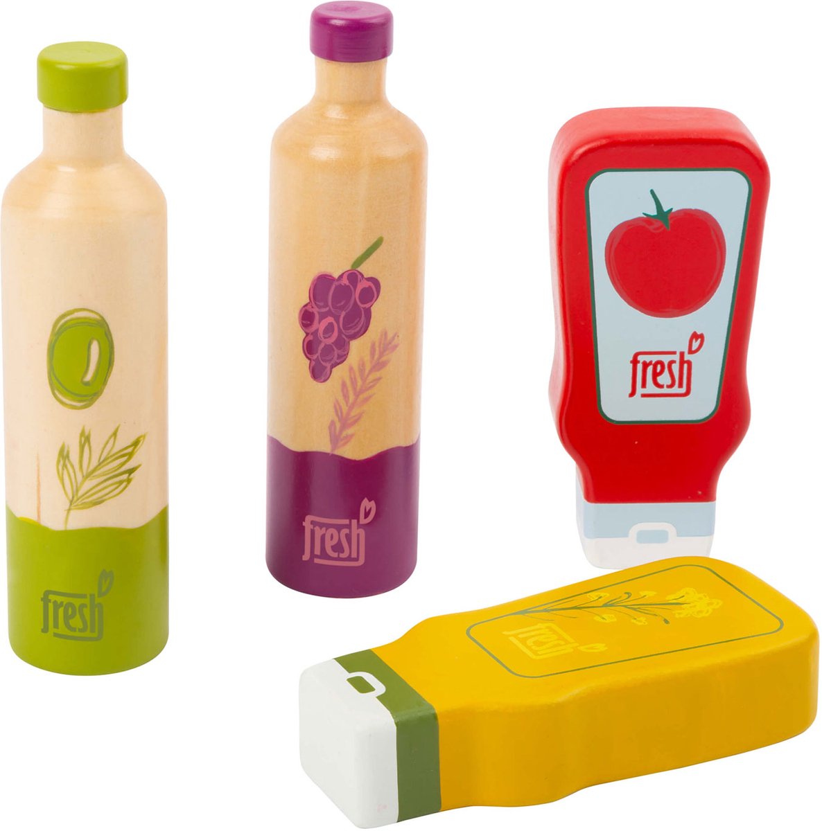 Small foot - Wooden play food sauces and oil, 4 pcs.