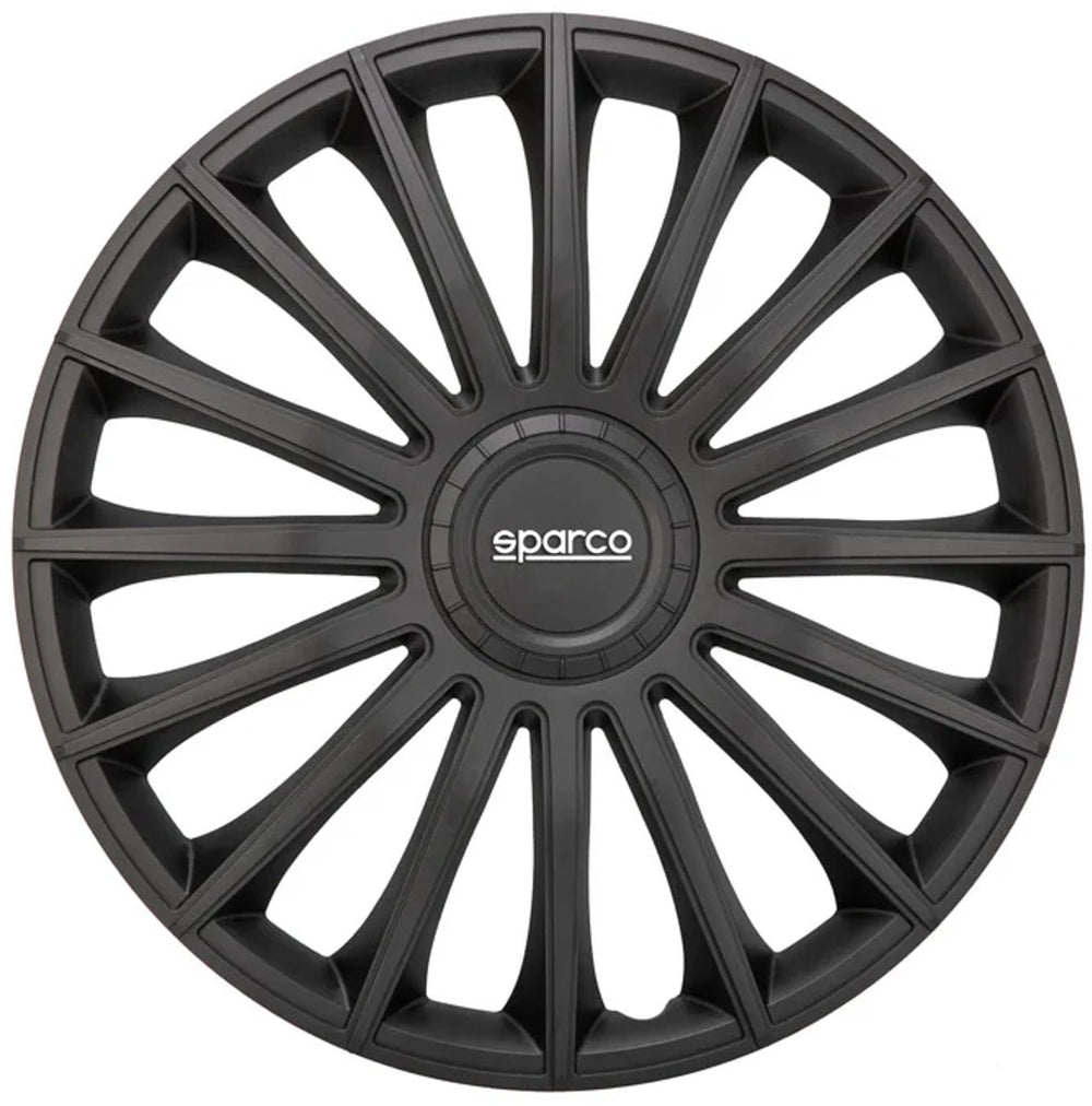 wieldoppen Torino 16 inch ABS zwart set van 4