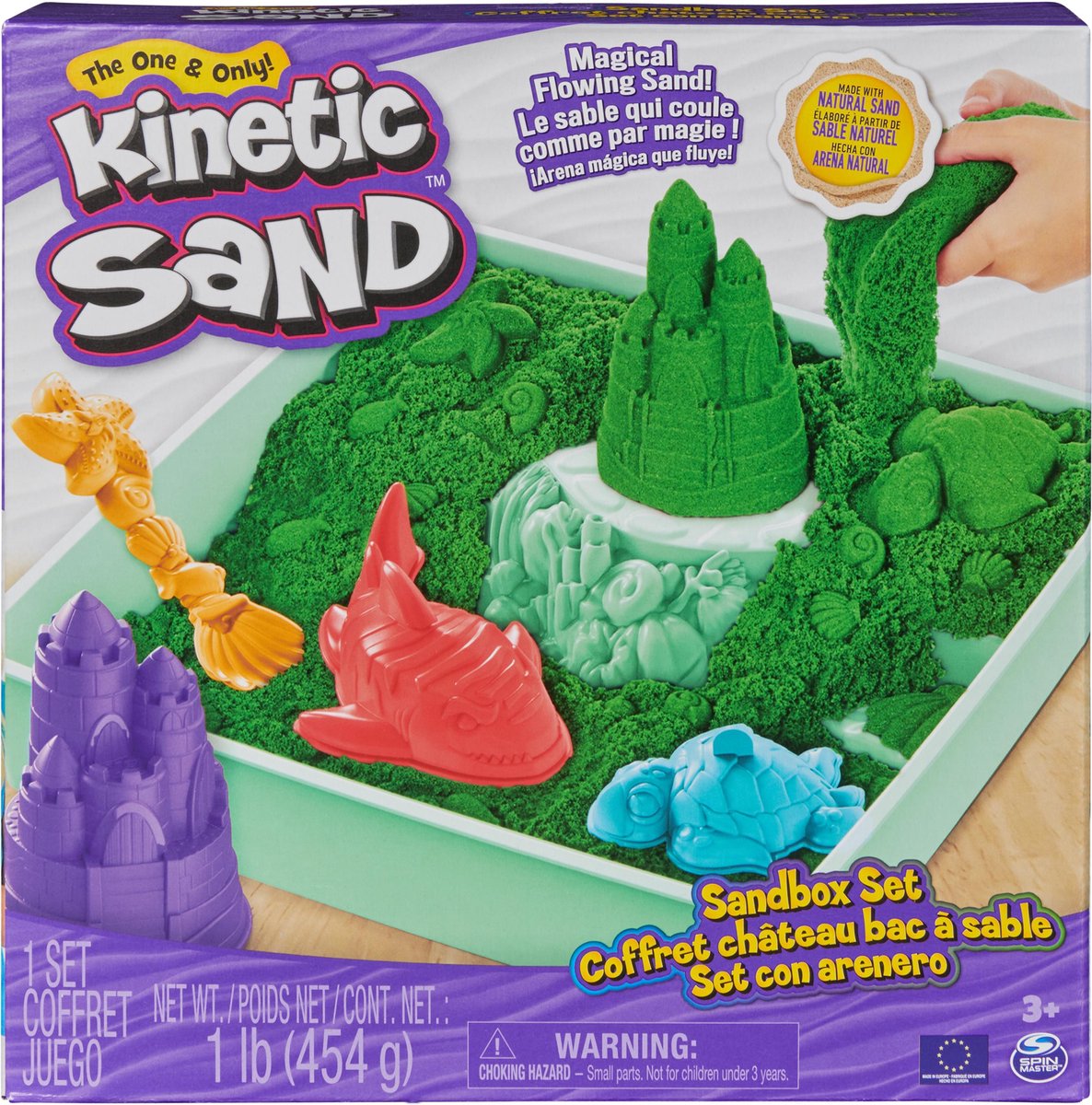 Spinmaster kinetisch zand zandbak groen