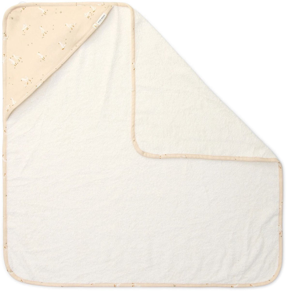 Little dutch badcape - wit - 75 x 75 - newborn naturals - little goose