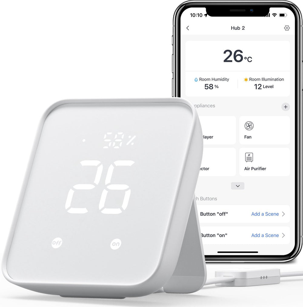 Switchbot hub 2 - maak van je mobiel een afstandsbediening - slimme wifi-hygrometer - supports matter
