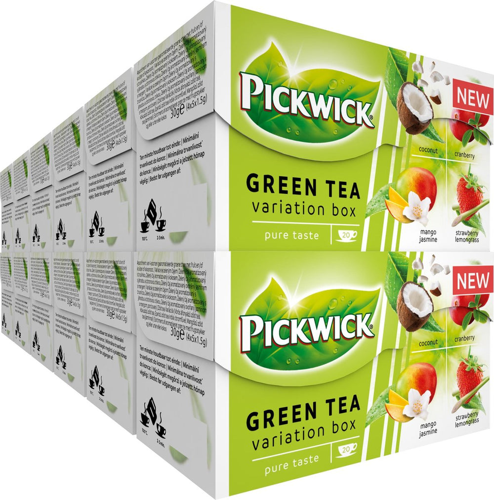Pickwick groene thee variatiebox - 12 x 20 theezakjes