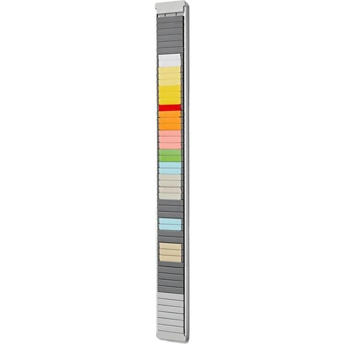 T-kaartenbord ultradex 50 sleuven zilver