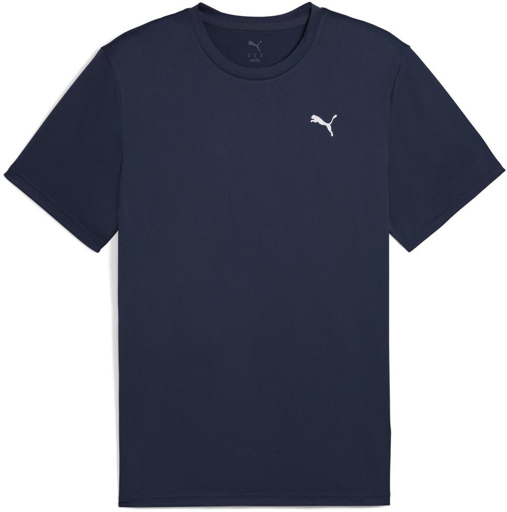 Puma m tad essentials solid cat tee (lc small cat) heren sportshirt - navy- white