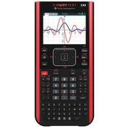 Grafische rekenmachine texas instruments nspire cx2 cas zwart, rood oplaadbaar