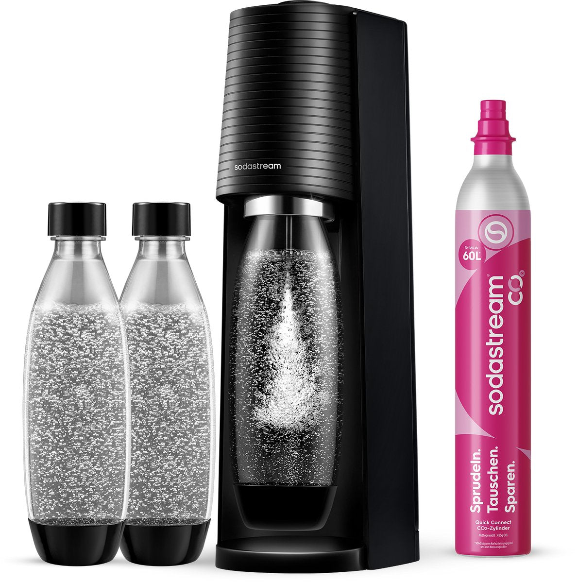 Sodastream bruiswatermachine terra megapack zwart