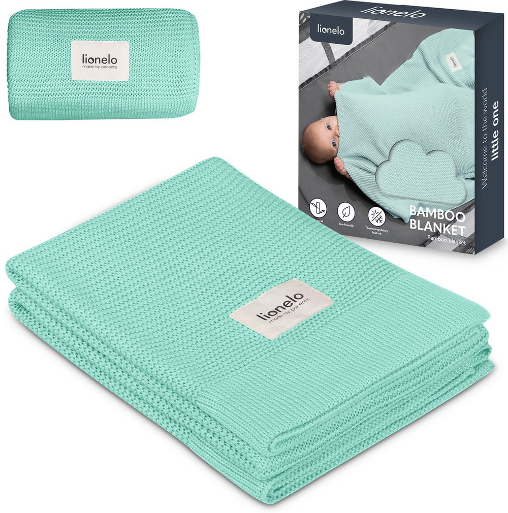 Lionelo bamboo blanket - deluxe baby deken - hypoallergeen - antibacterieel - antischimmel - 100% bamboe katoen - thermoregulerend - zacht ademend - duurzaam - wasbaar - vanaf geboorte - 100×75 cm