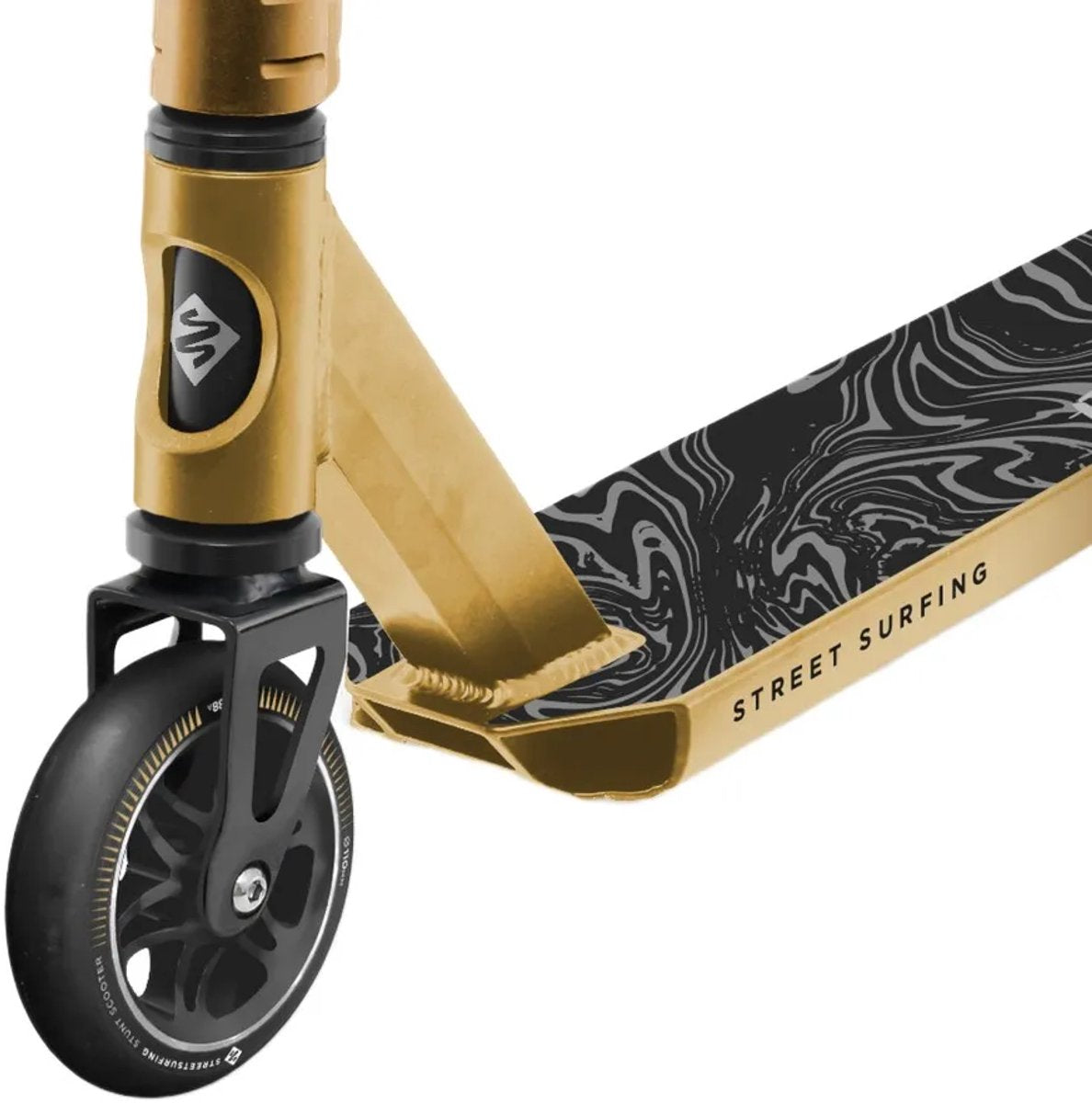 Streetsurfing street surfing - ripper stuntstep - bloody gold - 110mm wielen