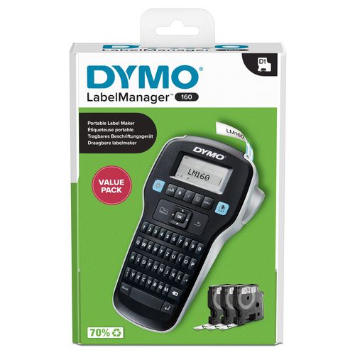 Labelprinter dymo labelmanager qwertz zwart 350 g