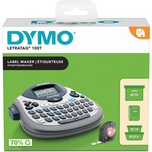 Labelprinter dymo letratag qwertz zilver 538 g