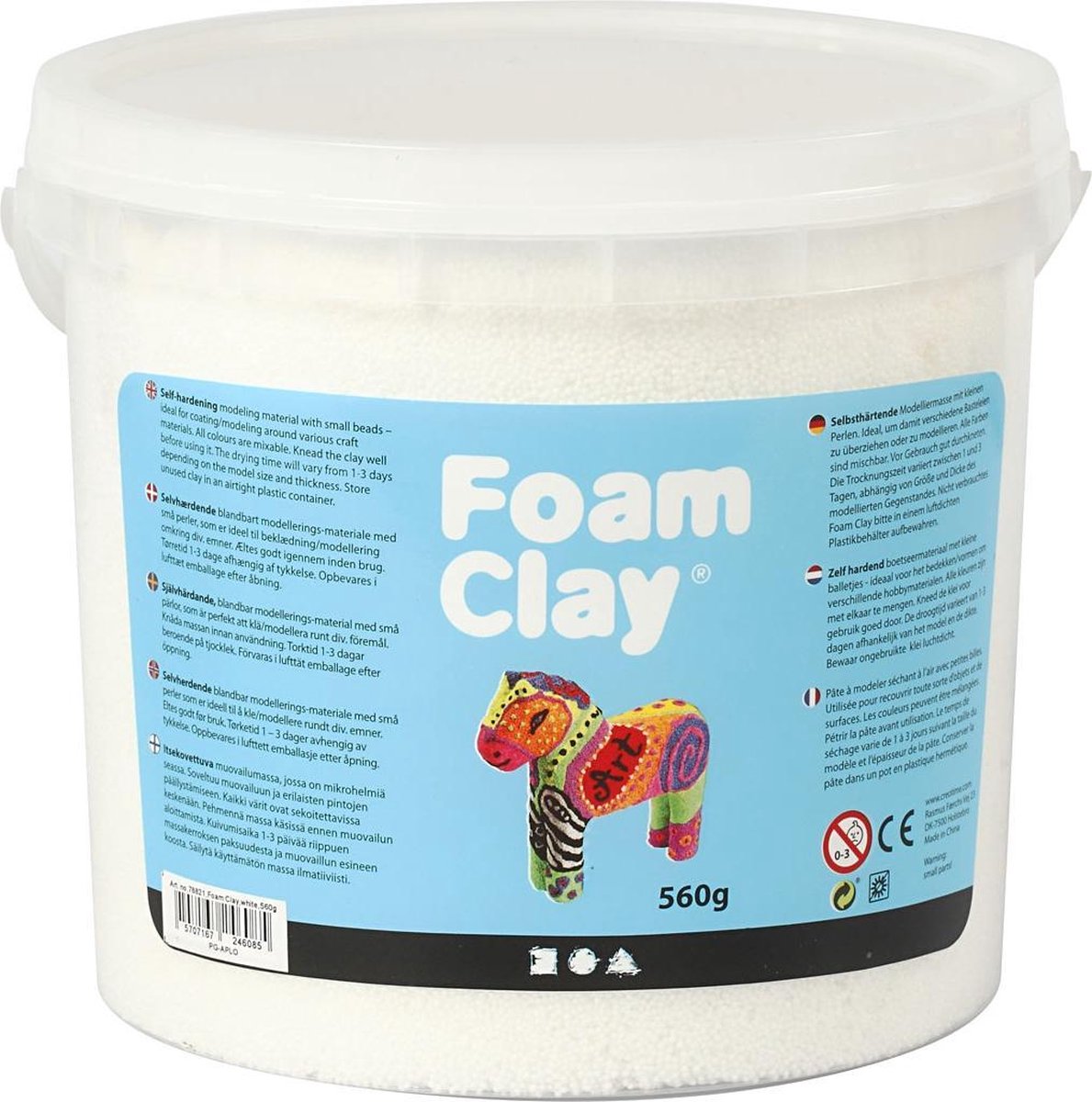 Foam clay - wit, 560gr.