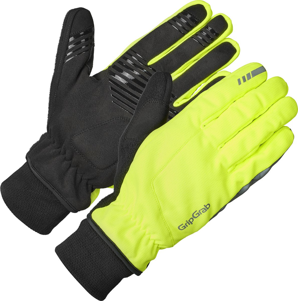 Gripgrab - windster 2 windproof winter fietshandschoenen - geel hi-vis - unisex - maat xs