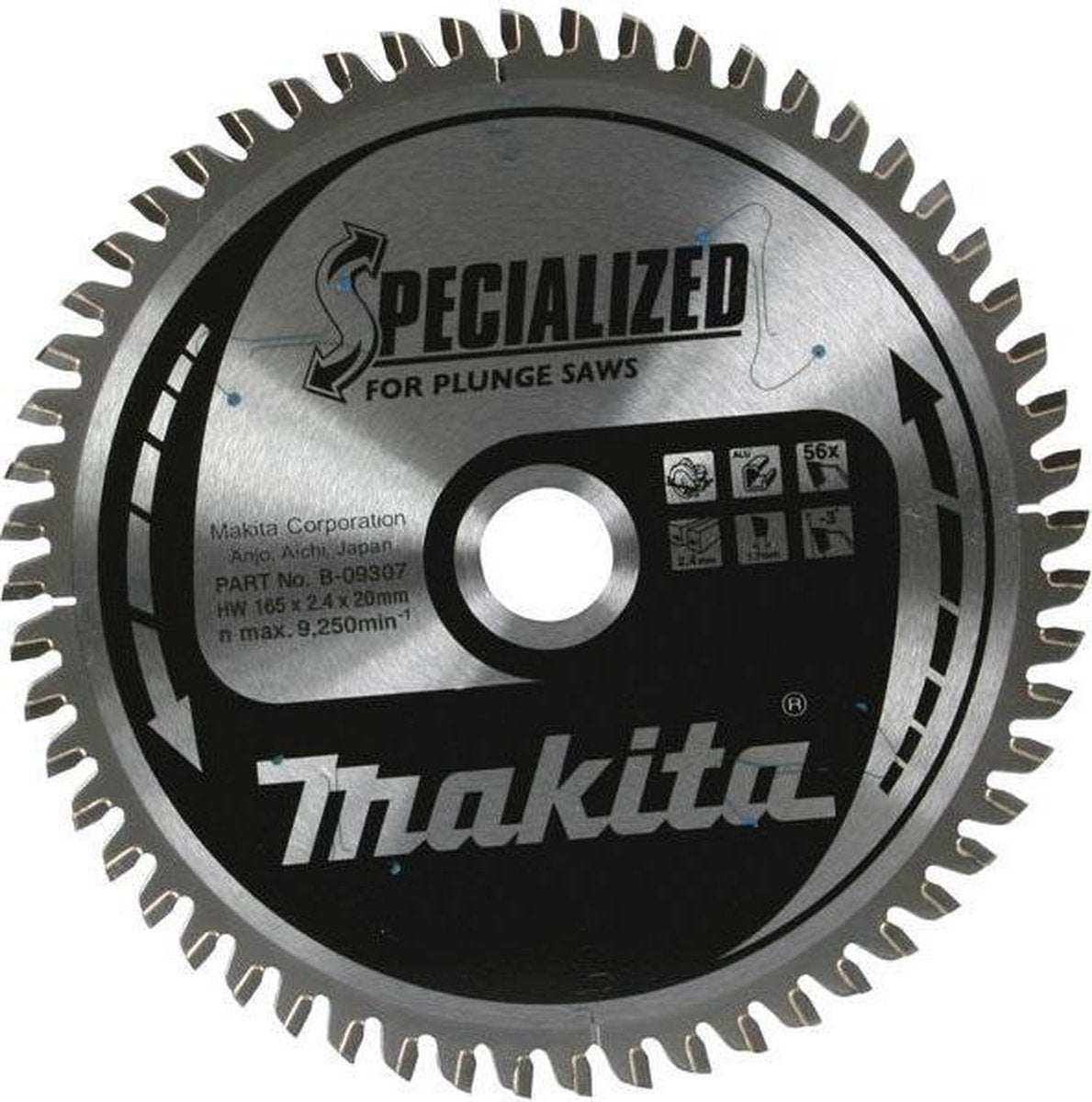 Makita invalcirkelzaagblad voor corian® | standaard | ø 165mm asgat 20mm 48t - b-10344