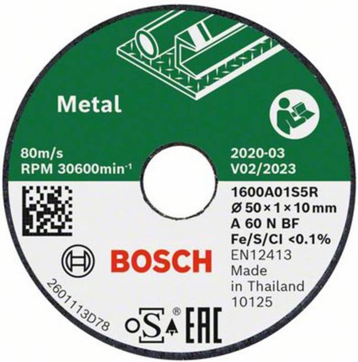 Bosch accessories expert for inox 1600a01s5y doorslijpschijf recht 50 mm 1 stuk(s)