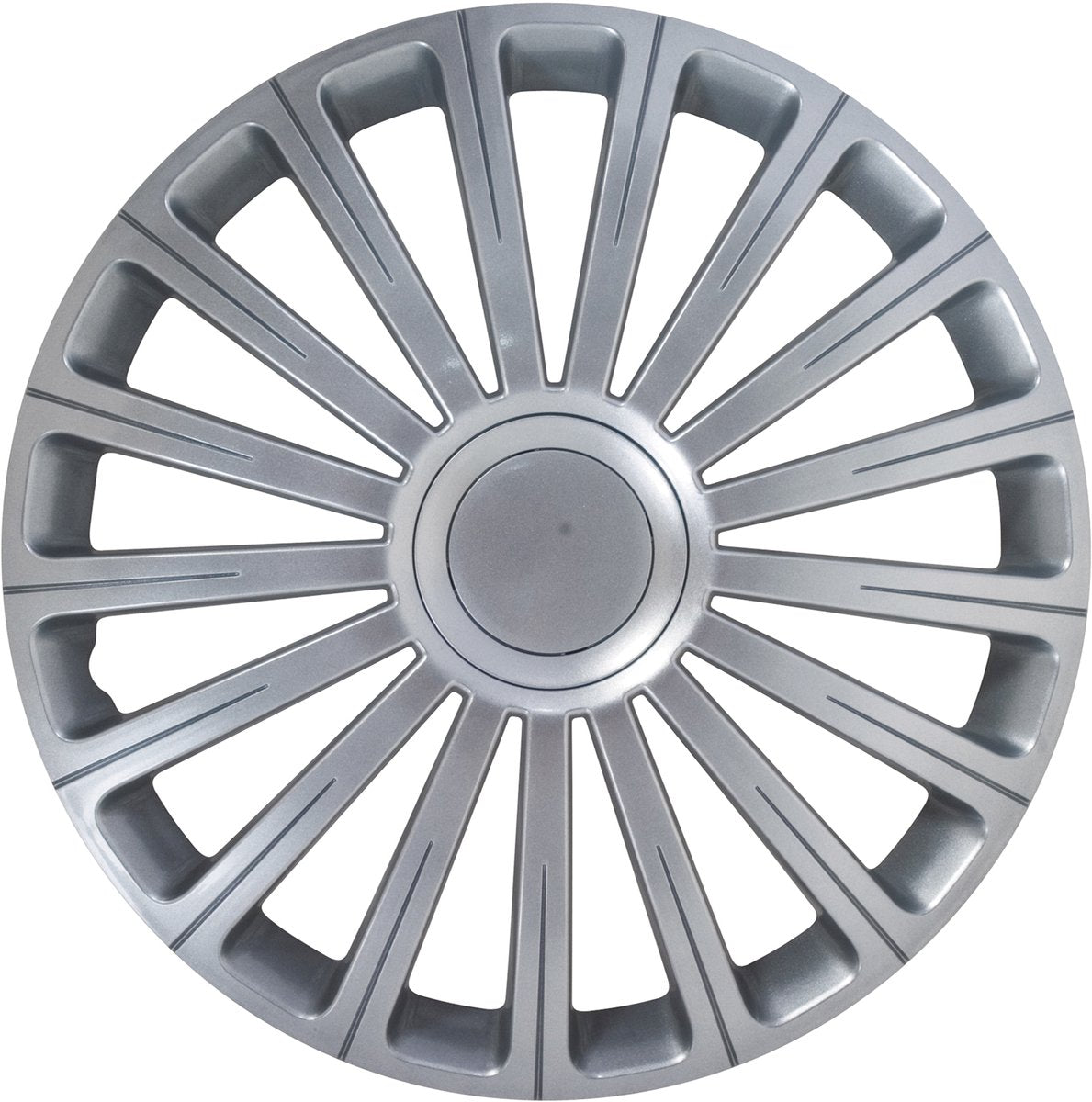 Carpoint wieldoppen radical pro 15 inch abs zilver set van 4