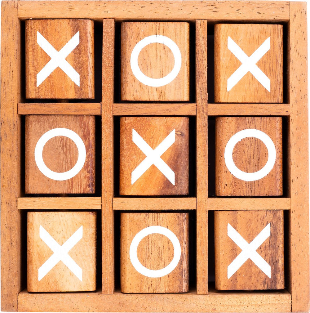 Longfield x.o spin – houten strategiespel – 3 op een rij spel – tic tac toe variant – klassiek denkspel – 2 spelers – engelhart