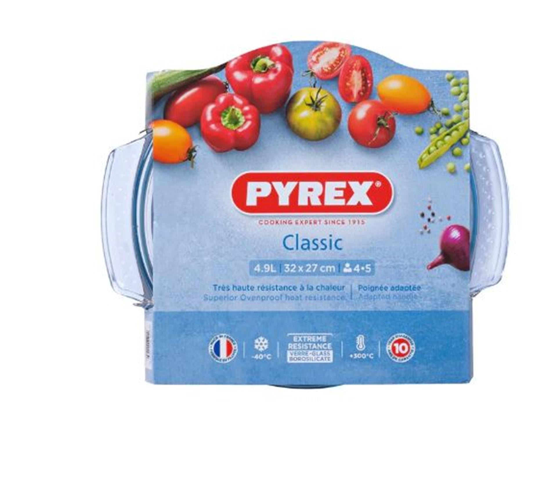 Pyrex dekschaal 3,75l rond klassiek