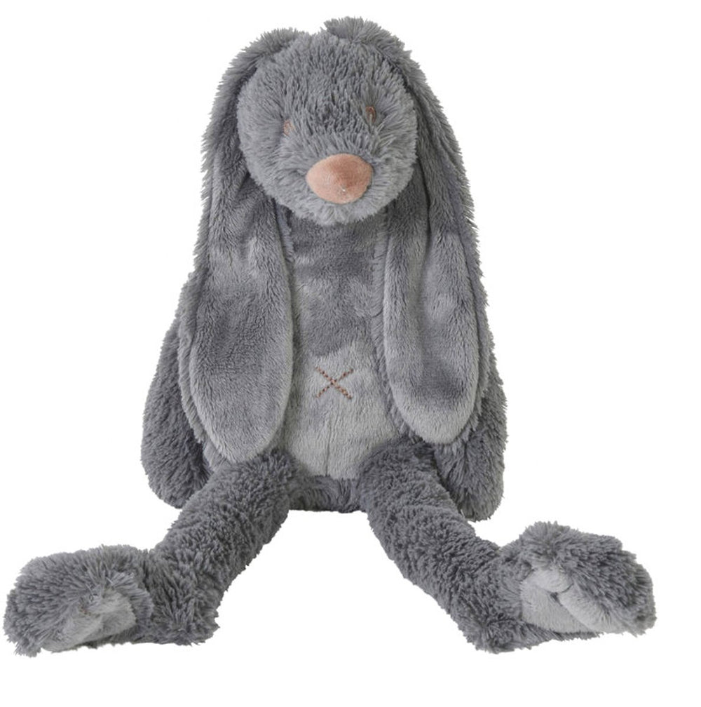 Happy horse konijn richie knuffel 38cm - donkergrijs - baby knuffel
