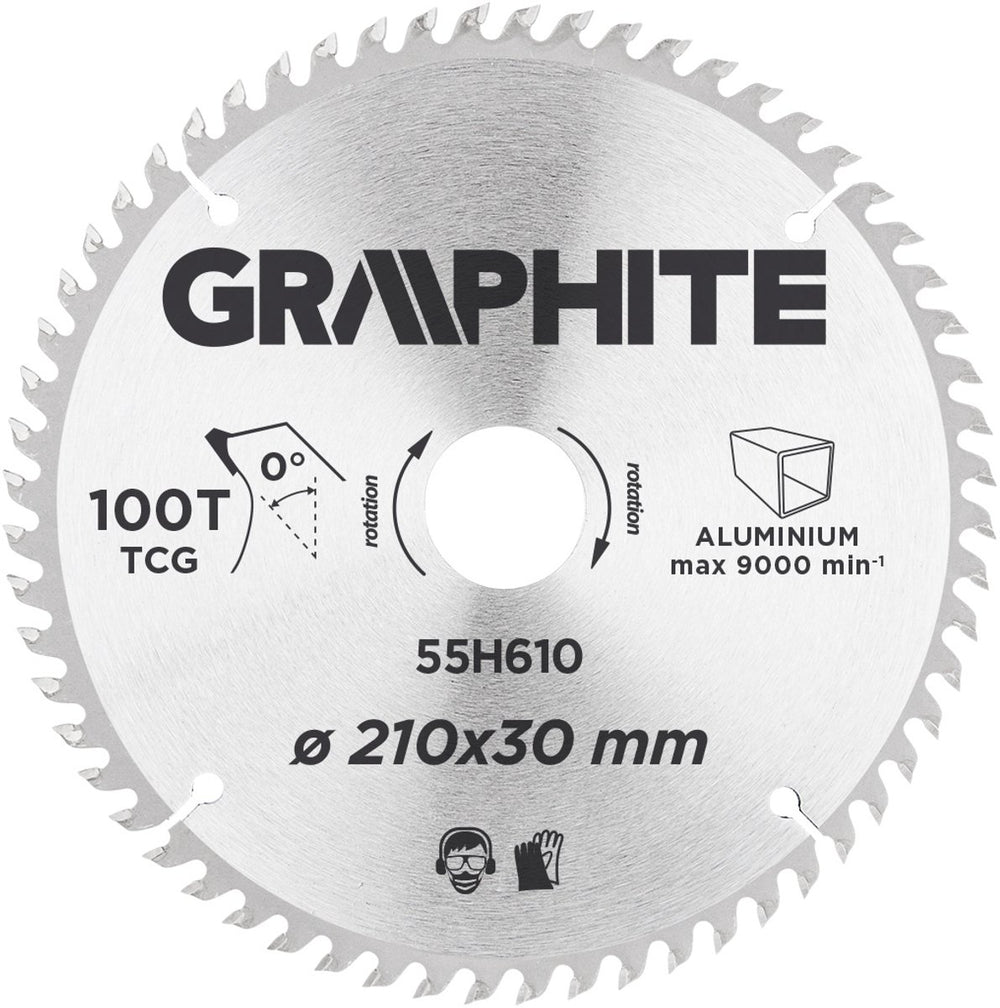 Graphite cirkelzaagblad 205 mm, 80 tands, aluminium