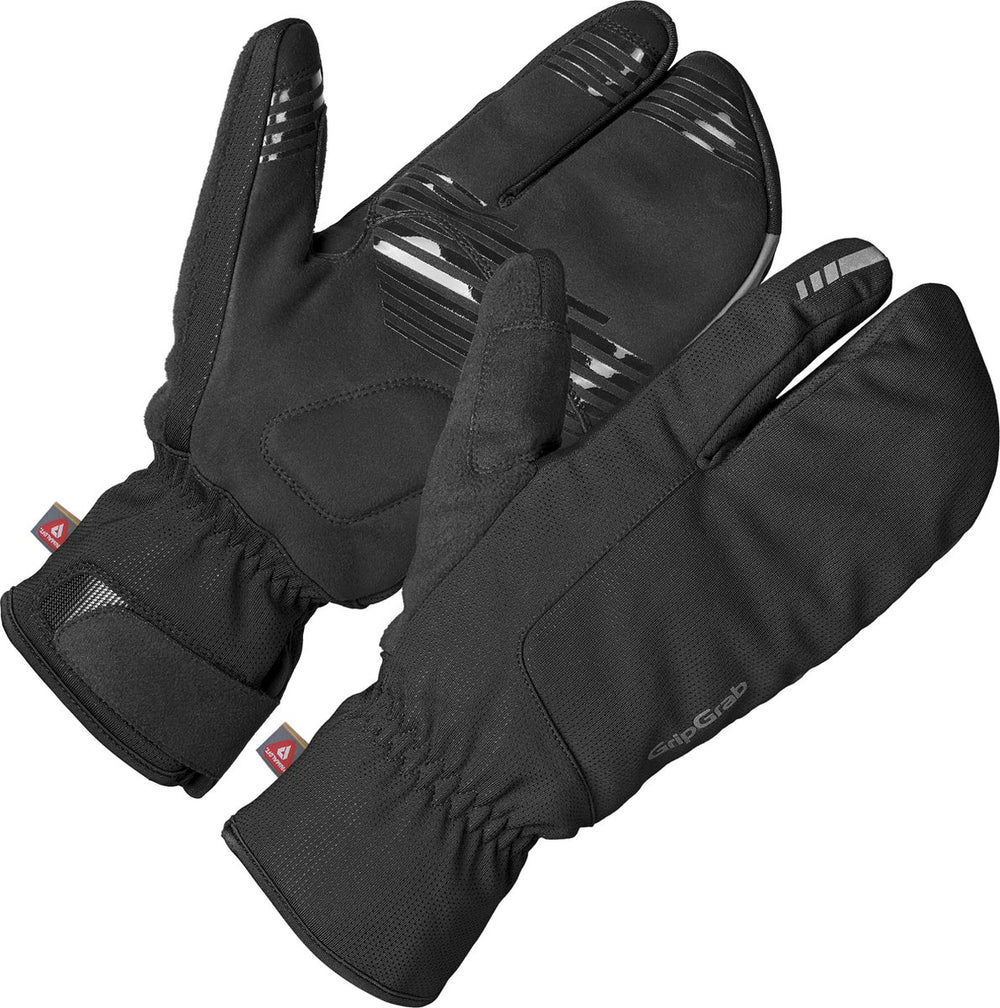 Gripgrab - nordic 2 windproof strenge winter lobster fietshandschoenen - zwart - unisex - maat m