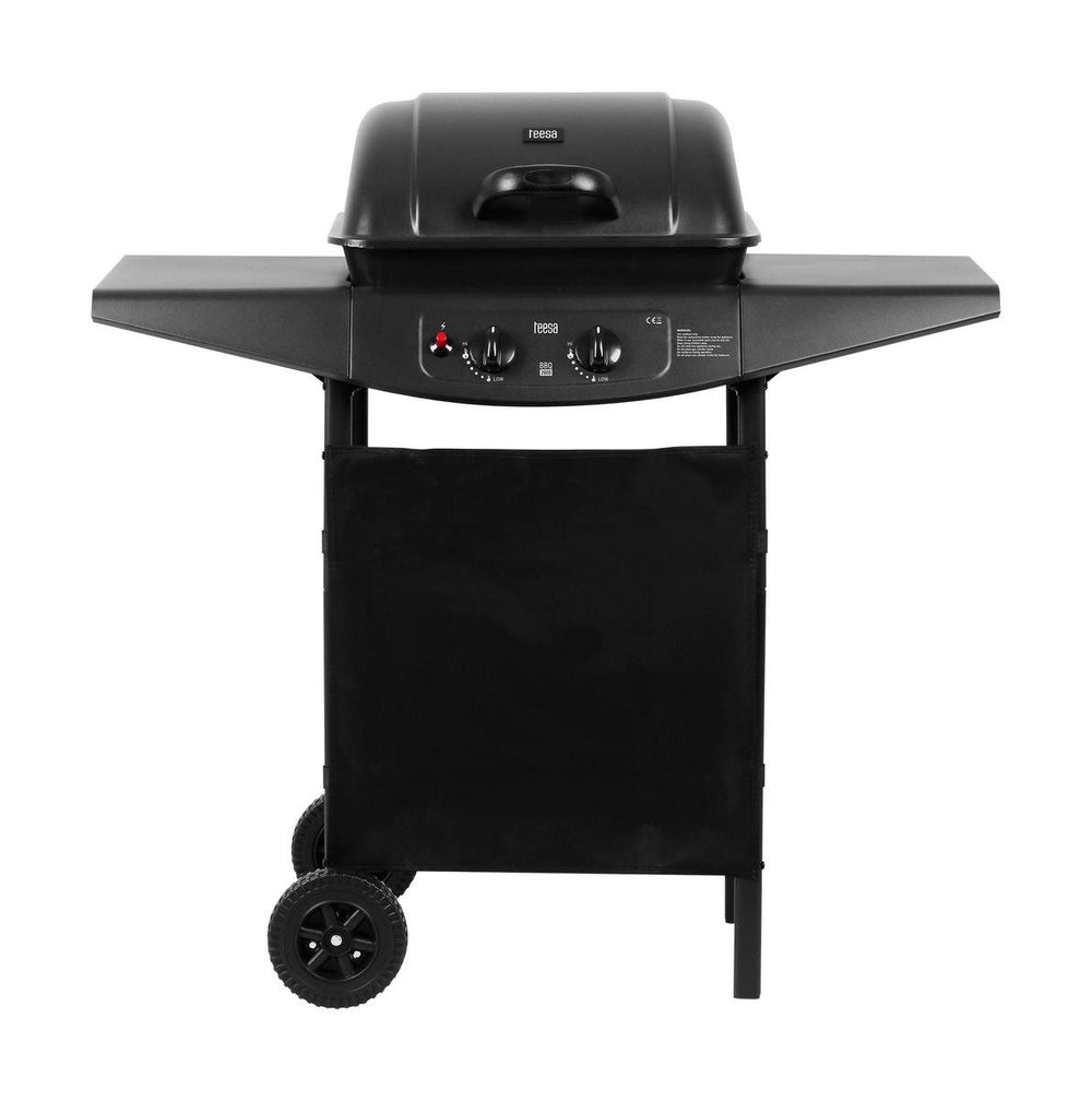 Teesa tsa0080 - gasbarbecue bbq 2000 met twee branders en onderstel