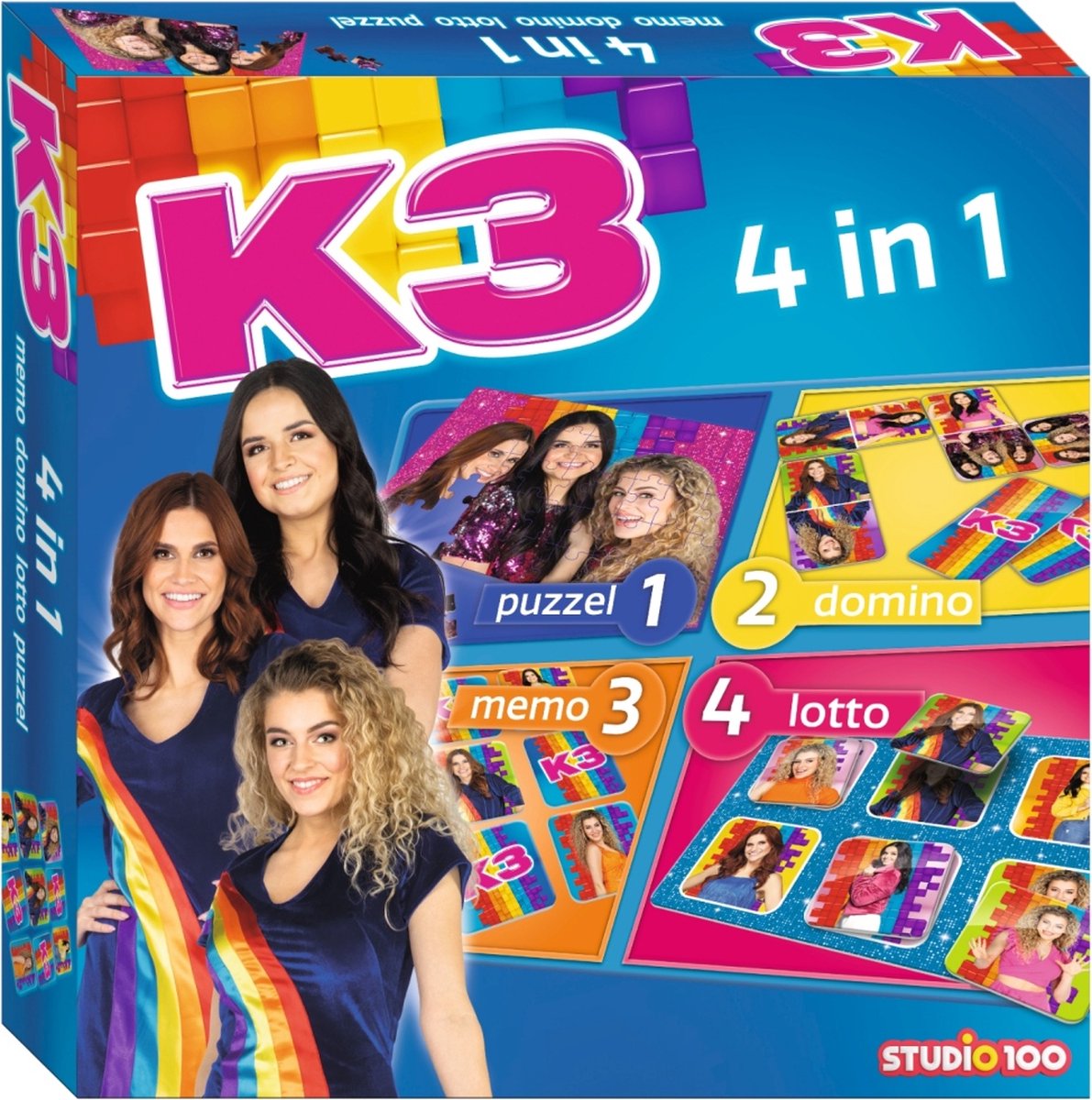 K3 game - 4 in 1 game - memo, domino, puzzle and lotto