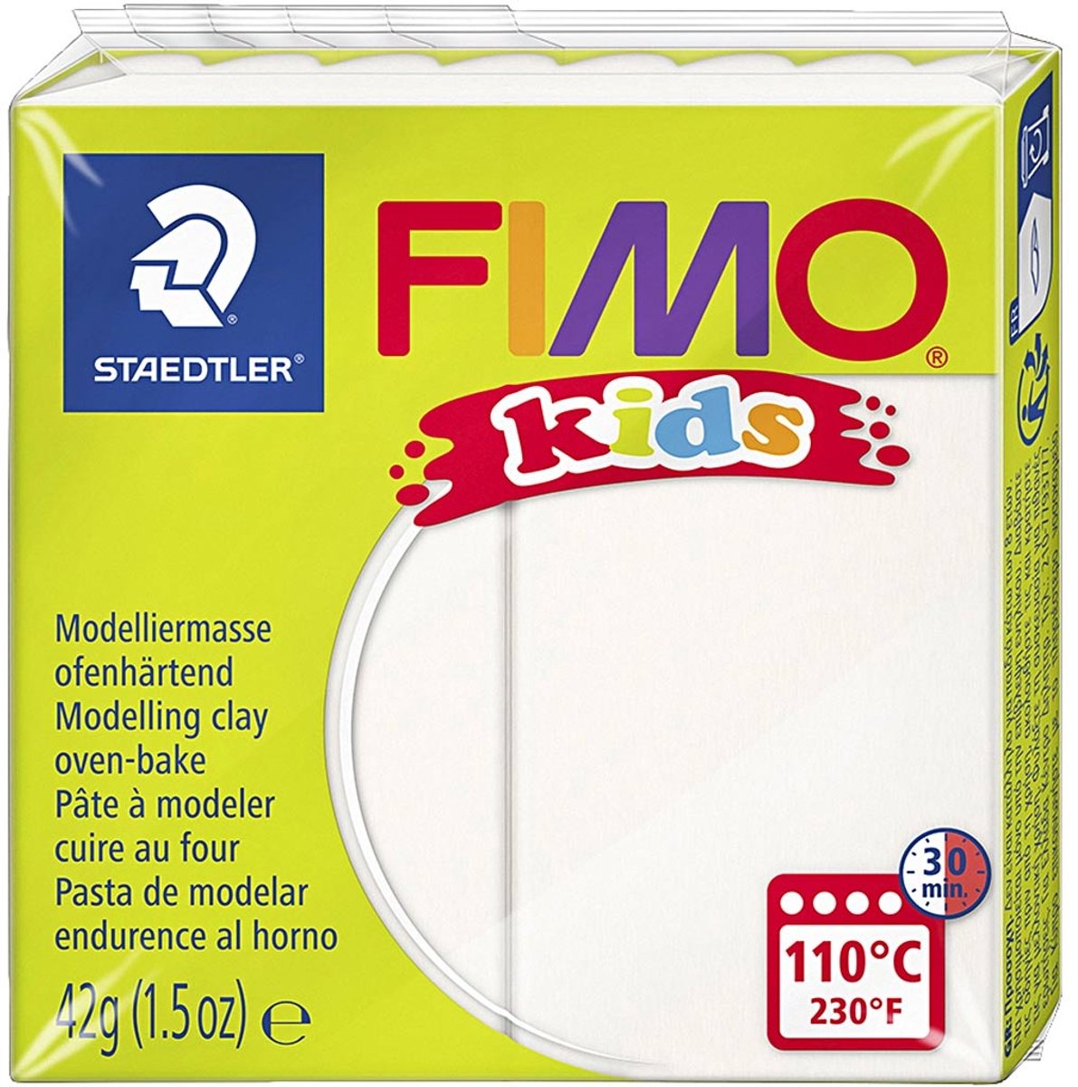 Fimo kids boetseerklei 42 g wit