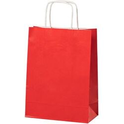 Papieren zak m rood 15,7 l 320x120x410 mm