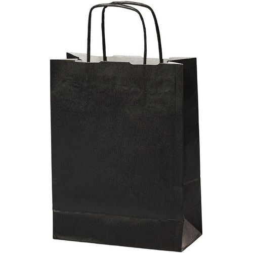 Papieren zak xs zwart 3,5 l 180x80x240 mm