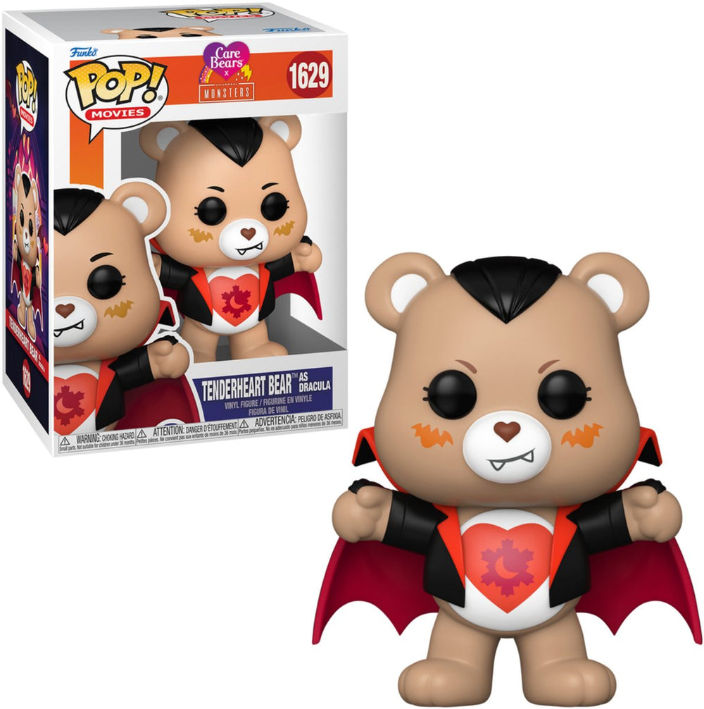 Funko care bears care bears x universal monsters - tenderheart bear as dracula vinylfiguur 1629 pop! meerkleurig