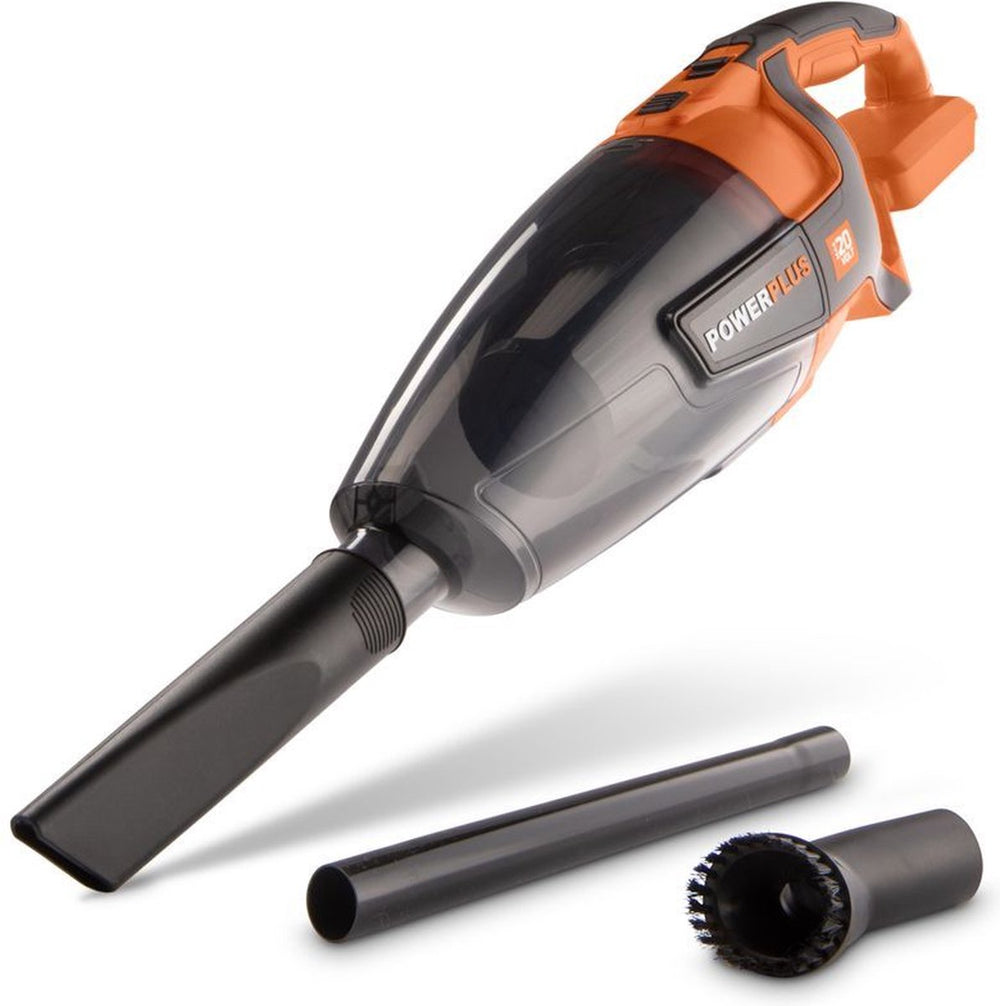 Powerplus dual power accu kruimelzuiger powdp6030 - 20v draadloze stofzuiger - verlengbaar - zonder accu en lader - met 2 acc.