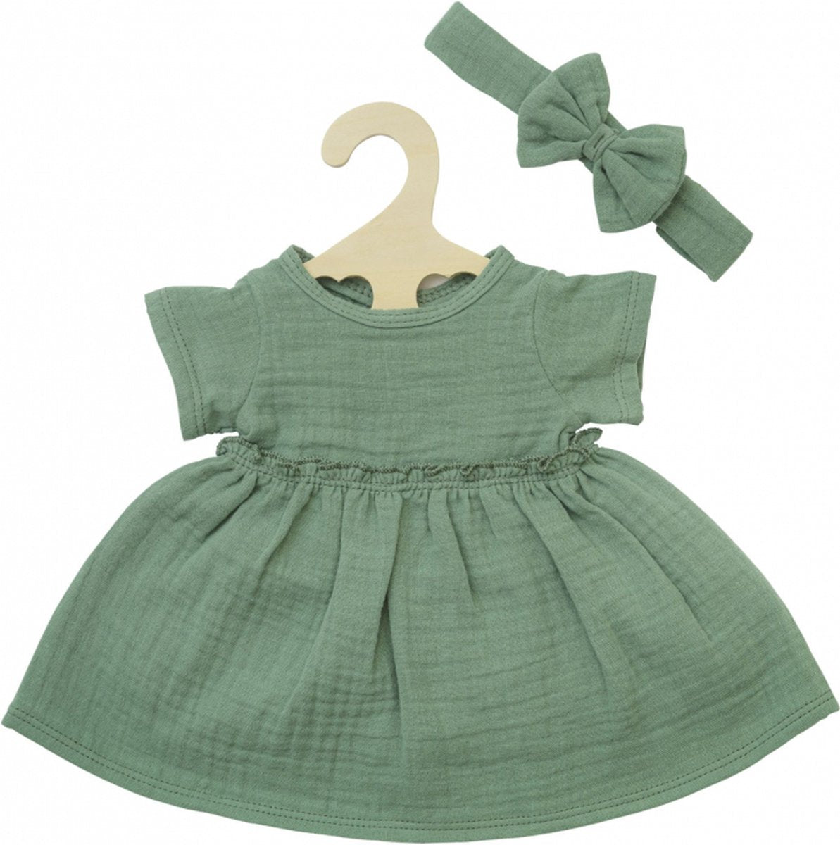Heless Doll Dress Green with Ruffles, 35-45 cm