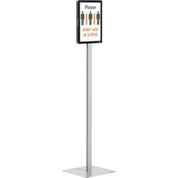 Displaystandaard durable 501257 grijs pe-epoxycoating, staal