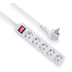 ACT Connectivity Stekkerdoos platte stekker, 5 stopcontact