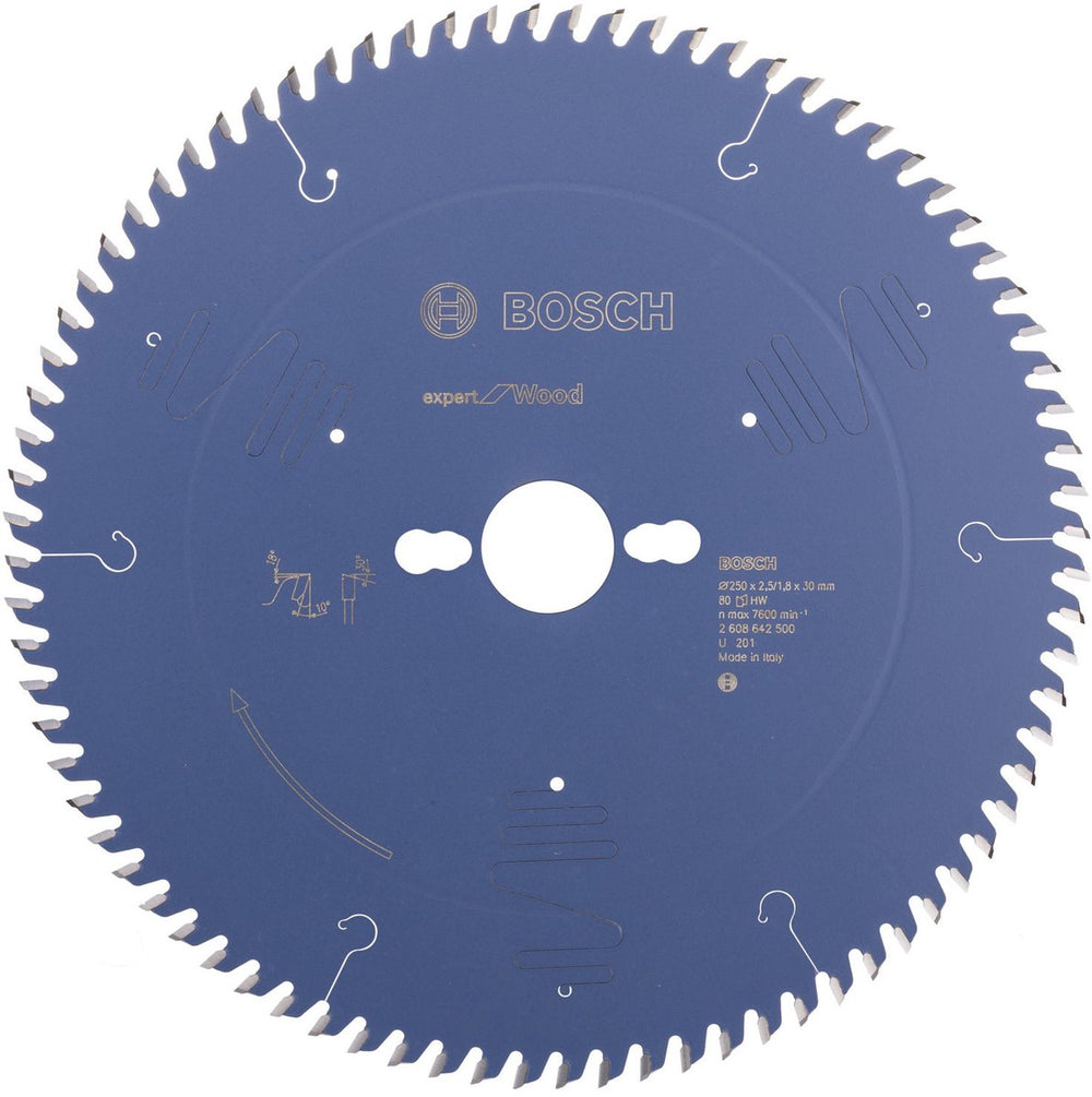 Bosch cirkelzaagblad expert for wood - 250 x 30 x 2,5 mm - 80 tanden